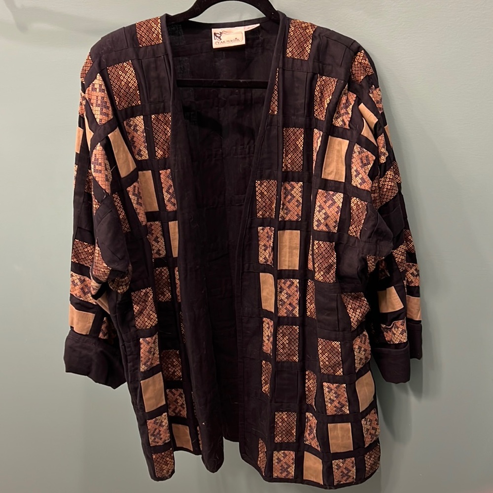 Vintage Yak Magic oversized patchwork jacket